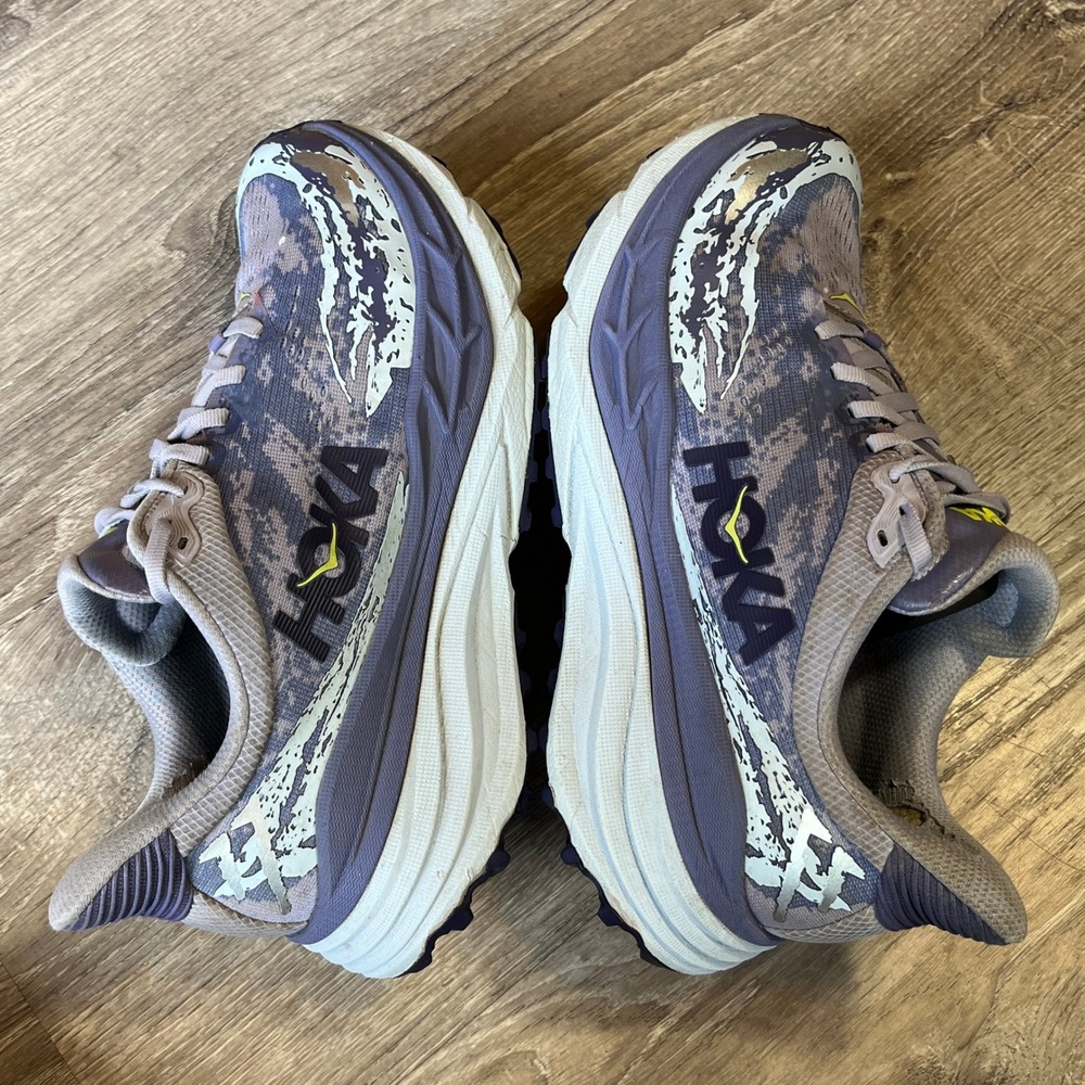 Hoka Stinson 7 Womens Trail Running Shoes Cosmic Gray Moonlight 1141531 Size 9B